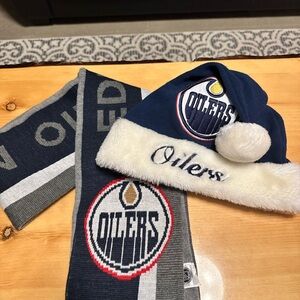 Oilers Winter Hat and Scarf Set